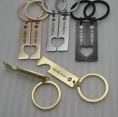 Personalised Scannable Heart Keychain